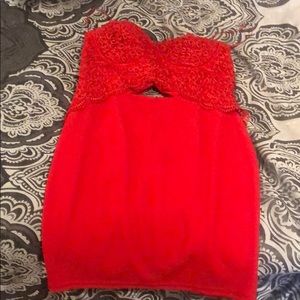 Strapless sweetheart dress